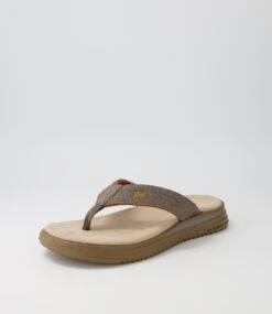 Skechers Proven Sd Taupe Canvas Sandals -Lynx Shoes Shop SK11322NGVCA 3