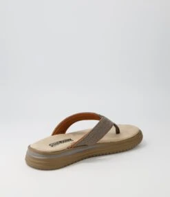Skechers Proven Sd Taupe Canvas Sandals -Lynx Shoes Shop SK11322NGVCA 4