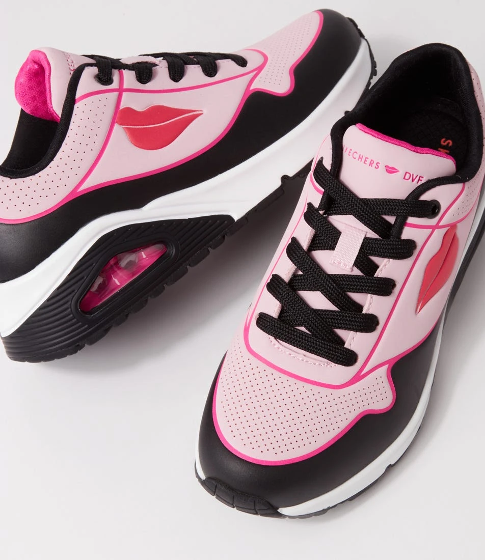 Skechers Uno Black Pink Sneakers 7 Skechers Uno Black Pink Sneakers - Image 5