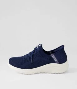 Skechers Ultra Flex 3 Navy Fabric Sneakers