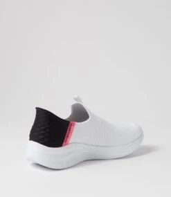 Skechers Ultra Flex 3.0 White Black Knit Sneakers -Lynx Shoes Shop SK11332W66SS 4