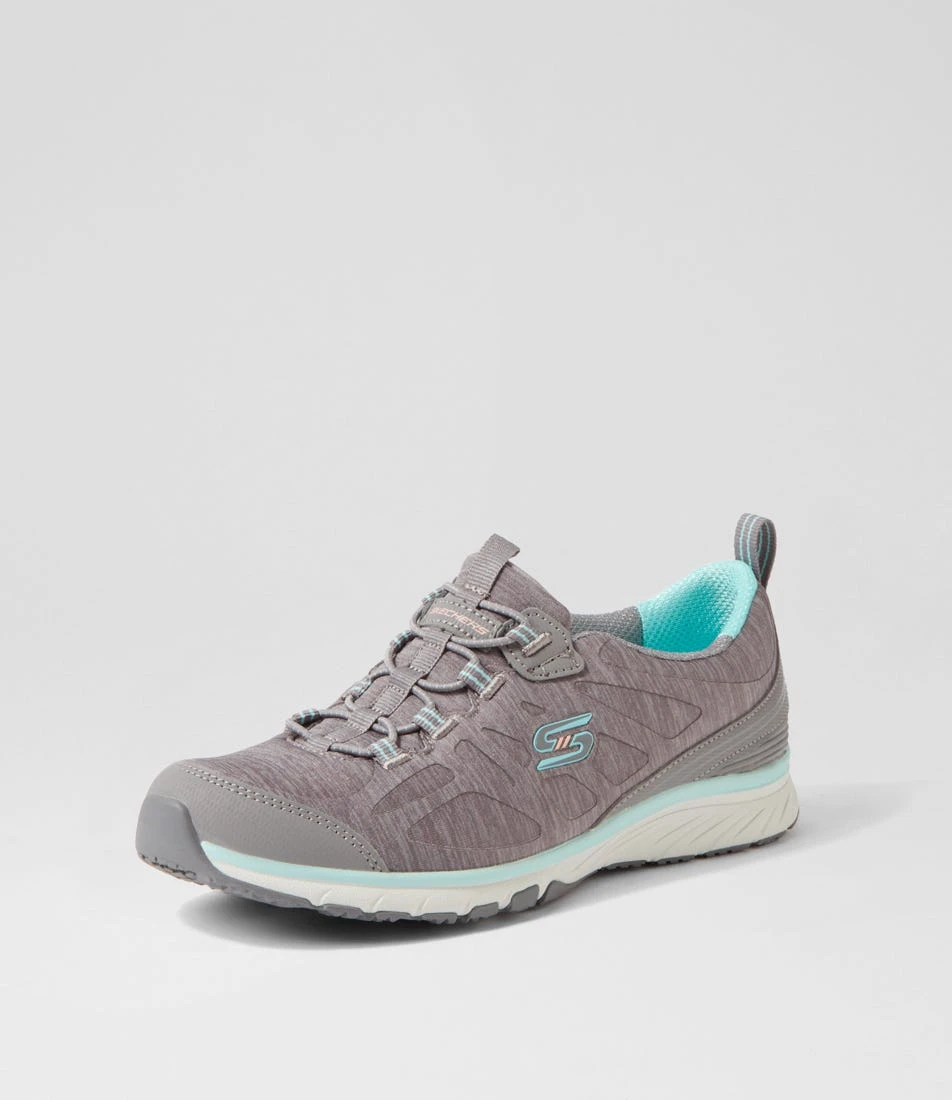 Skechers Gratis Sport Grey Light Blue Textile Sneakers 4 Skechers Gratis Sport Grey Light Blue Textile Sneakers - Image 2