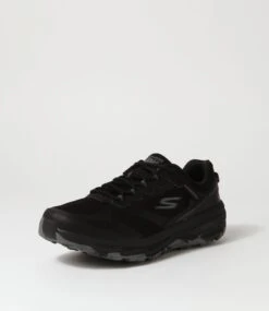 Skechers Go Run Trail A Black Charcoal Mesh Lace Up Flats -Lynx Shoes Shop SK11349B98AA 3