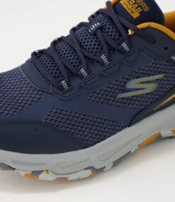 Skechers Go Run Trail A Navy Multi Mesh Lace Up Flats -Lynx Shoes Shop SK11349DCKAA 6