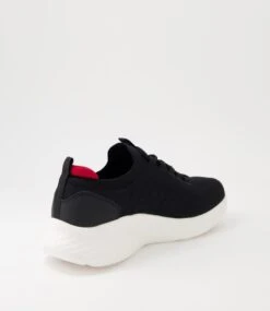Skechers Skech Black Red Knit Sneakers 9 Skechers Skech Black Red Knit Sneakers -Lynx Shoes Shop SK11351BCESS 4