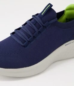 Skechers Skech Navy Lime Knit Sneakers 11 Skechers Skech Navy Lime Knit Sneakers -Lynx Shoes Shop SK11351DPESS 6