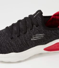 Skechers Air Cushioning Black Red Knit Sneakers 11 Skechers Air Cushioning Black Red Knit Sneakers -Lynx Shoes Shop SK11355BCESS 6