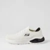 Skechers Air Cushioning White Black Knit Sneakers -Lynx Shoes Shop SK11355W66SS 2