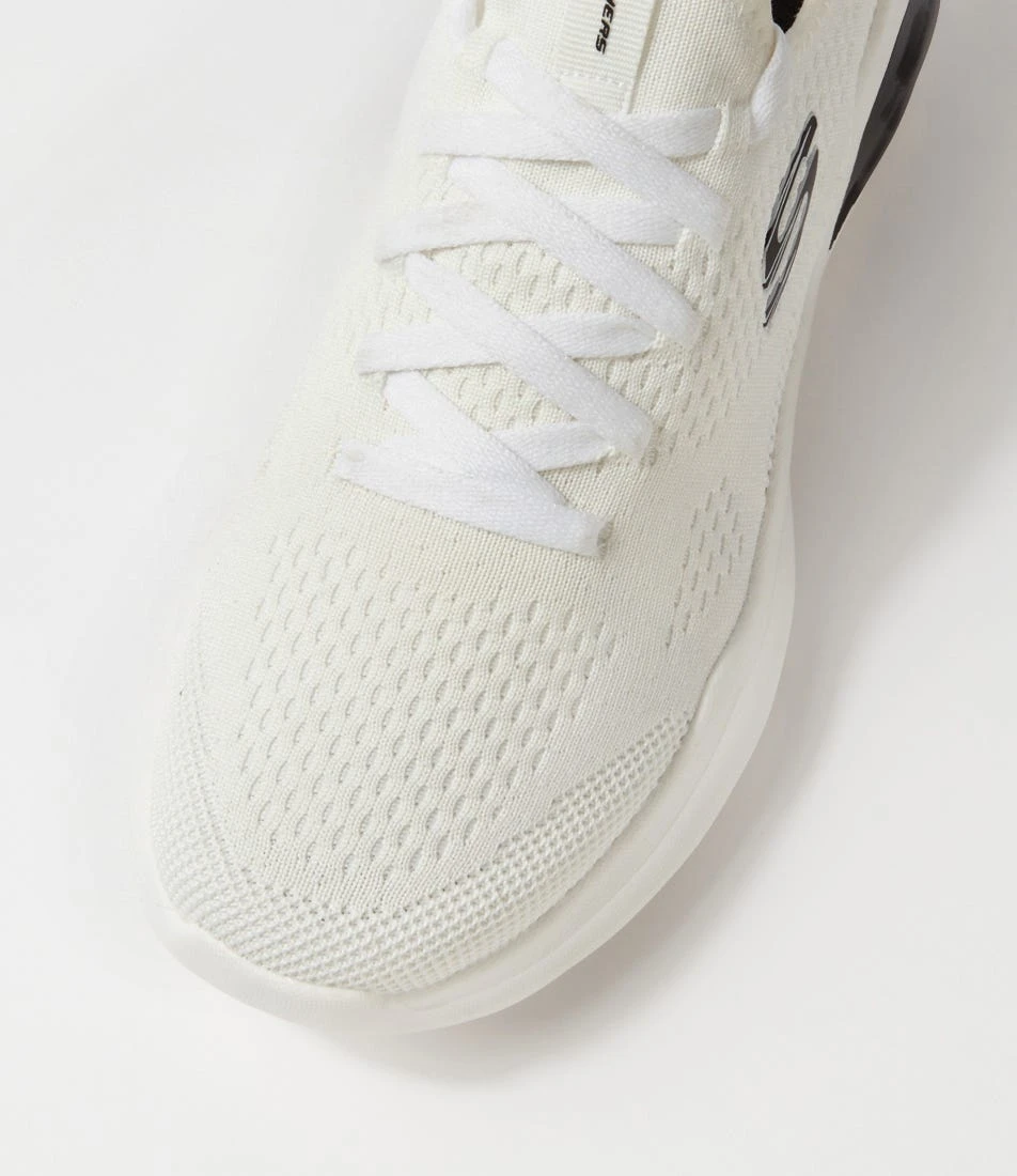Skechers Air Cushioning White Black Knit Sneakers 7 Skechers Air Cushioning White Black Knit Sneakers - Image 5