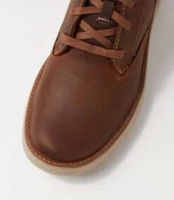 Skechers Doveno Molens Dark Brown Leather Lace Up Boots -Lynx Shoes Shop SK11357E25LE 5