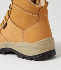 Skechers Skx Work Comp Toe Wheat Leather Lace Up Boots -Lynx Shoes Shop SK11382TDZLE 6