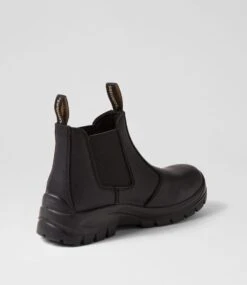 Skechers Skx Work Black Leather Chelsea Boots -Lynx Shoes Shop SK11383BLALE 4