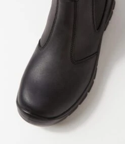 Skechers Skx Work Black Leather Chelsea Boots -Lynx Shoes Shop SK11383BLALE 5