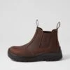 Skechers Skx Work Dark Brown Leather Chelsea Boots -Lynx Shoes Shop SK11383E25LE 2