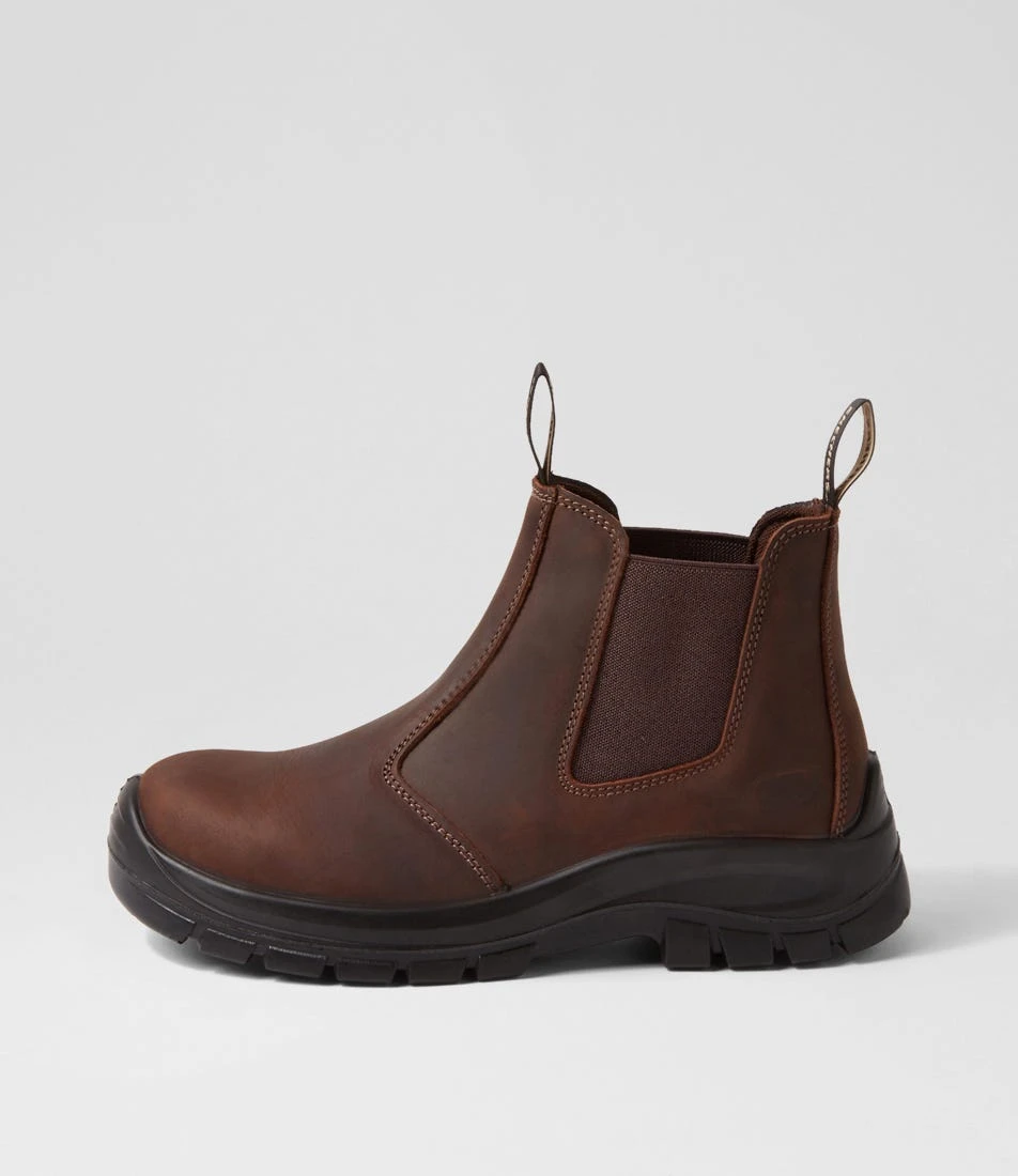 Skechers Skx Work Dark Brown Leather Chelsea Boots 3 Skechers Skx Work Dark Brown Leather Chelsea Boots