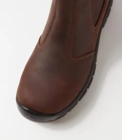 Skechers Skx Work Dark Brown Leather Chelsea Boots 10 Skechers Skx Work Dark Brown Leather Chelsea Boots -Lynx Shoes Shop SK11383E25LE 5