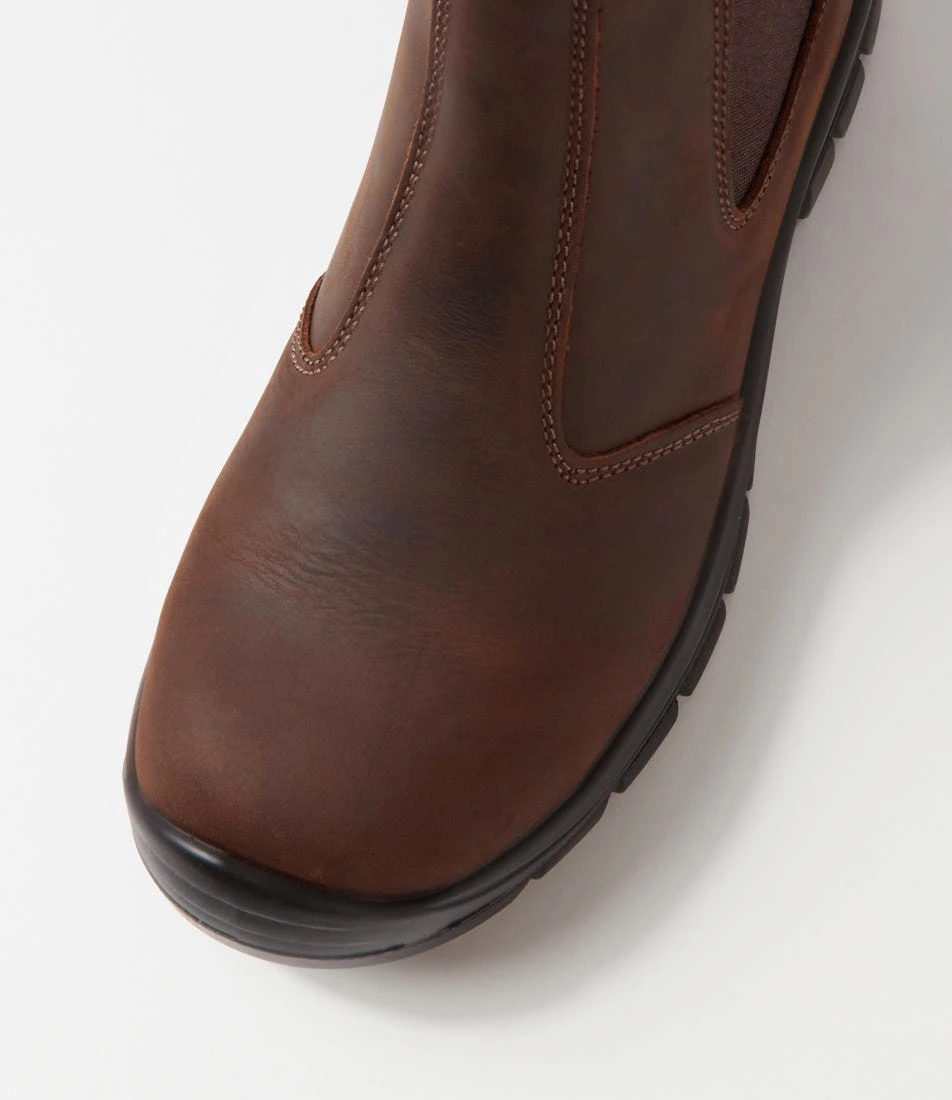 Skechers Skx Work Dark Brown Leather Chelsea Boots 6 Skechers Skx Work Dark Brown Leather Chelsea Boots - Image 4