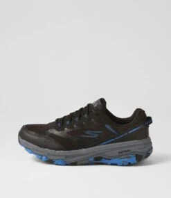 Skechers Go Run Altitude Black Blue Fabric Sneakers