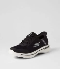 Skechers Go Walk Arch Fit Black Mesh Sneakers -Lynx Shoes Shop SK11406BLAAA 3