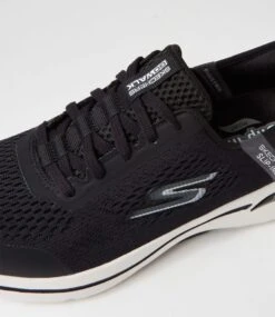 Skechers Go Walk Arch Fit Black Mesh Sneakers -Lynx Shoes Shop SK11406BLAAA 6