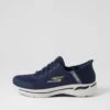Skechers Go Walk Arch Fit Navy Yellow Mesh Sneakers 2 Skechers Go Walk Arch Fit Navy Yellow Mesh Sneakers -Lynx Shoes Shop SK11406DBYAA 2