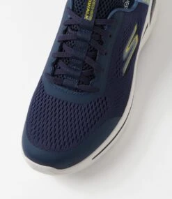 Skechers Go Walk Arch Fit Navy Yellow Mesh Sneakers -Lynx Shoes Shop SK11406DBYAA 5
