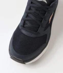 Skechers Arch Fit Dlux Navy Orange Fabric Sneakers -Lynx Shoes Shop SK11407DQAFA 5