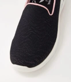 Skechers Go Walk Arch Fit Black Pink Fabric Sneakers 10 Skechers Go Walk Arch Fit Black Pink Fabric Sneakers -Lynx Shoes Shop SK11409BCDWI 5