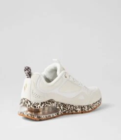 Skechers Uno 2 White Leopard Sneakers -Lynx Shoes Shop SK11417WBBSM 4