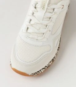 Skechers Uno 2 White Leopard Sneakers -Lynx Shoes Shop SK11417WBBSM 5