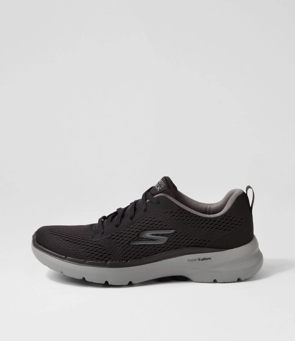 Skechers Go Walk 6 A2 Black Grey Mesh Sneakers 3 Skechers Go Walk 6 A2 Black Grey Mesh Sneakers