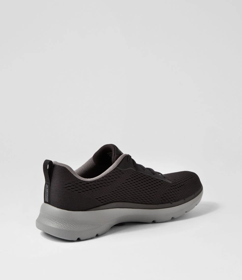 Skechers Go Walk 6 A2 Black Grey Mesh Sneakers 5 Skechers Go Walk 6 A2 Black Grey Mesh Sneakers - Image 3