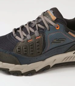 Skechers Arch Fit Navy Orange Leather Mesh Lace Up Flats 11 Skechers Arch Fit Navy Orange Leather Mesh Lace Up Flats -Lynx Shoes Shop SK11426DQA73 6