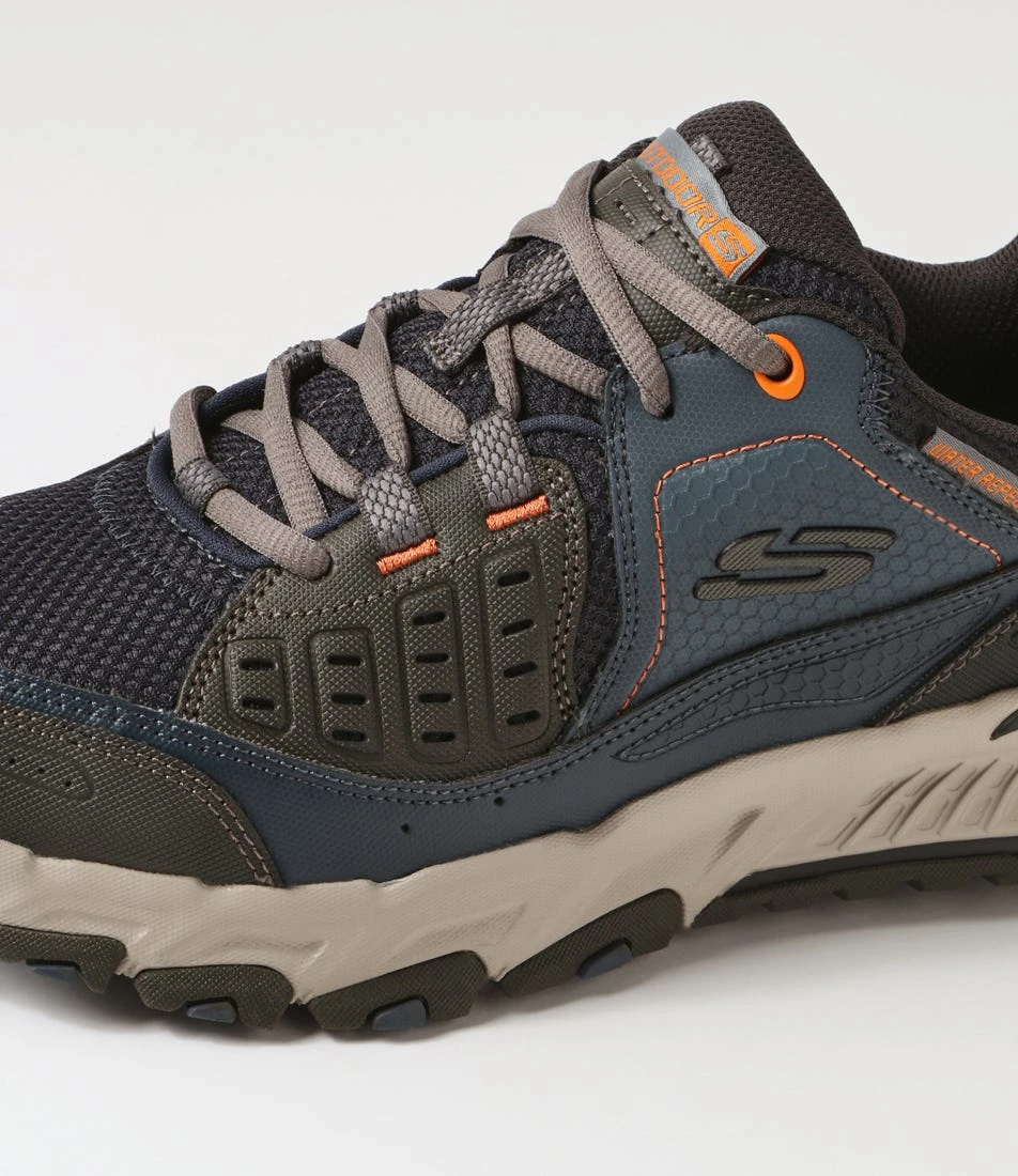 Skechers Arch Fit Navy Orange Leather Mesh Lace Up Flats 7 Skechers Arch Fit Navy Orange Leather Mesh Lace Up Flats - Image 5