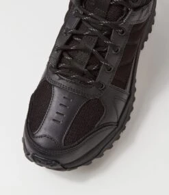 Skechers Bt Black Leather Mesh Lace Up Boots -Lynx Shoes Shop SK11427B5873 5