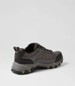 Skechers Selmen Cormack Charcoal Leather Mesh Lace Up Flats 9 Skechers Selmen Cormack Charcoal Leather Mesh Lace Up Flats -Lynx Shoes Shop SK11428G1673 4