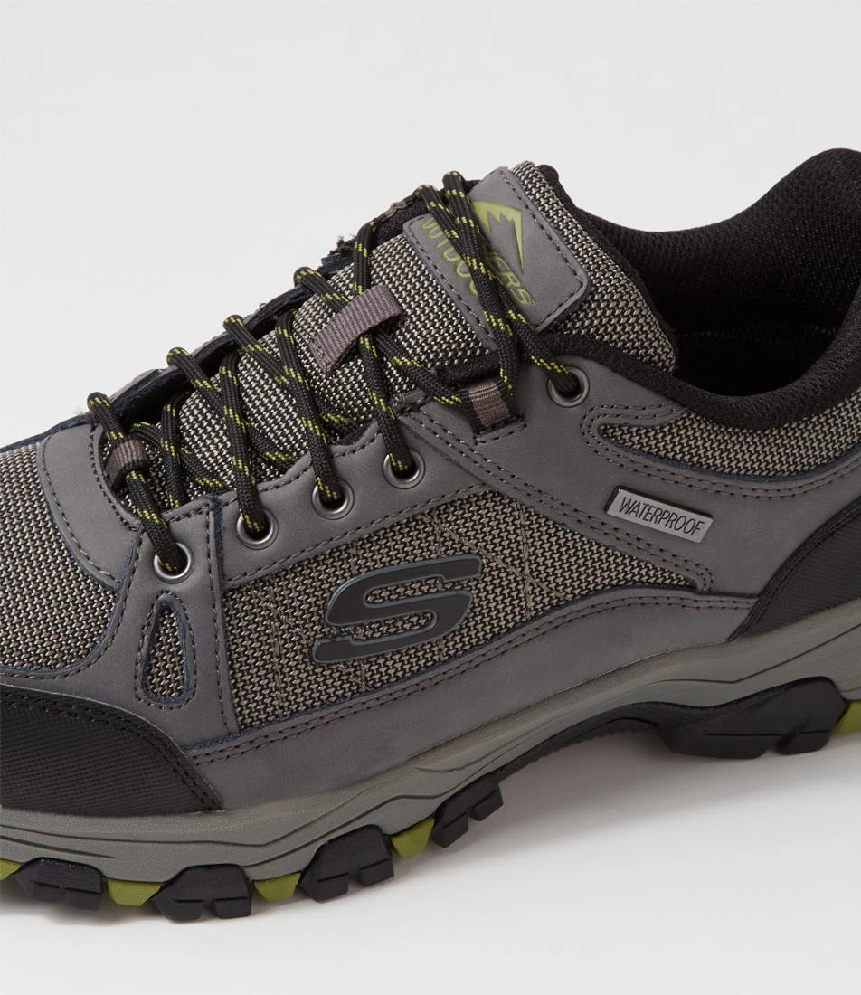 Skechers Selmen Cormack Charcoal Leather Mesh Lace Up Flats 7 Skechers Selmen Cormack Charcoal Leather Mesh Lace Up Flats - Image 5