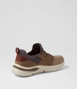 Skechers Solvano Caspian Taupe Mesh Sneakers -Lynx Shoes Shop SK11430NGVAA 4