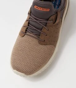 Skechers Solvano Caspian Taupe Mesh Sneakers -Lynx Shoes Shop SK11430NGVAA 5