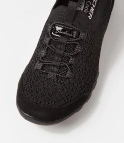 Skechers Arch Fit Comfy Black Fabric Sneakers -Lynx Shoes Shop SK11436BLAFA 5