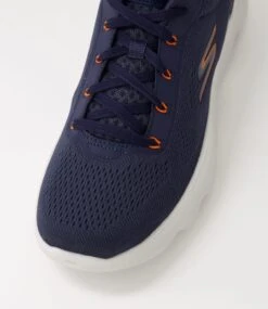 Skechers Gowalk Massage Fit Navy Orange Mesh Sneakers -Lynx Shoes Shop SK11450DQAAA 5