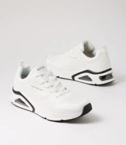 Skechers Tres White Sneakers -Lynx Shoes Shop SK11455WHISM 6