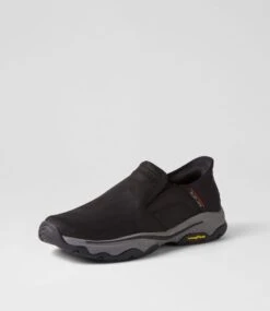 Skechers Craster Lanigan Black Leather Flat Shoes -Lynx Shoes Shop SK11459BLALE 3