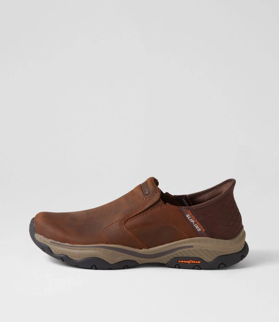 Skechers Craster Dark Brown Leather Flat Shoes 3 Skechers Craster Dark Brown Leather Flat Shoes