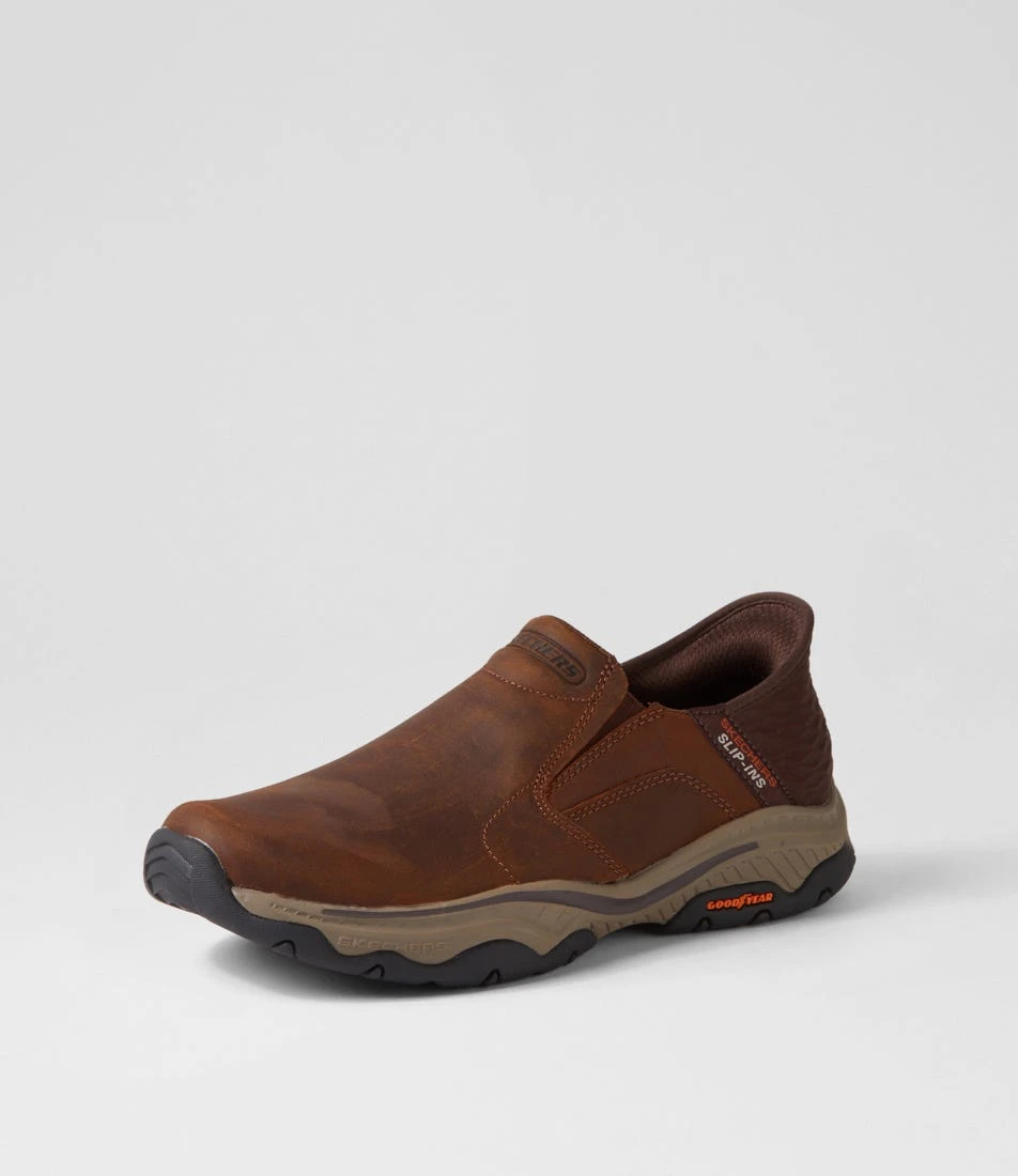 Skechers Craster Dark Brown Leather Flat Shoes 4 Skechers Craster Dark Brown Leather Flat Shoes - Image 2