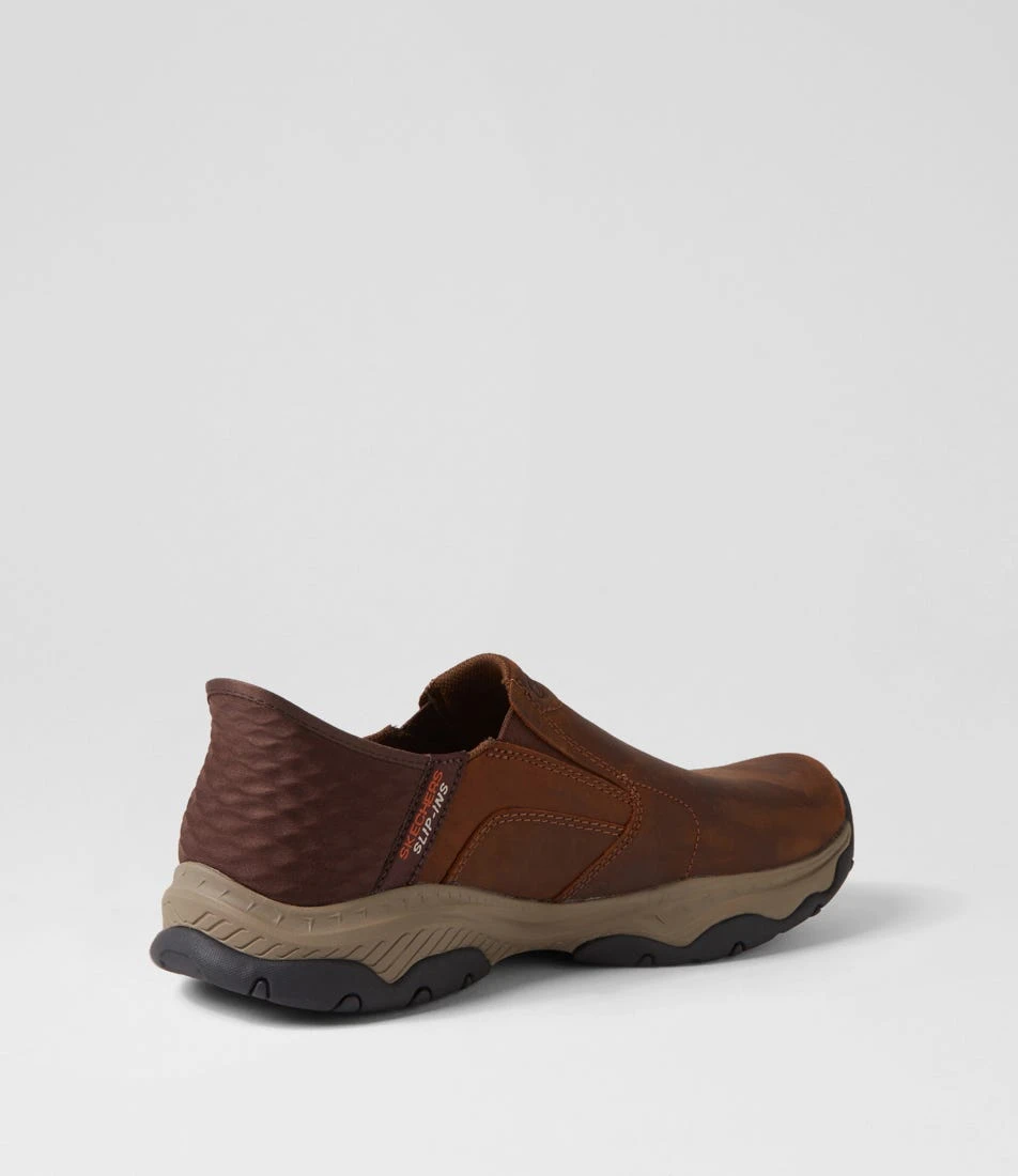 Skechers Craster Dark Brown Leather Flat Shoes 5 Skechers Craster Dark Brown Leather Flat Shoes - Image 3