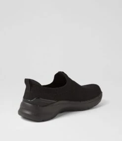 Skechers Gowalk 6 Warnock Black Knit Sneakers -Lynx Shoes Shop SK11461B58SS 4