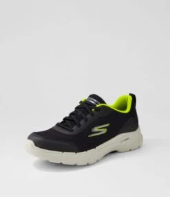 Skechers Gowalk 6 Black Lime Mesh Sneakers -Lynx Shoes Shop SK11462B7JAA 3