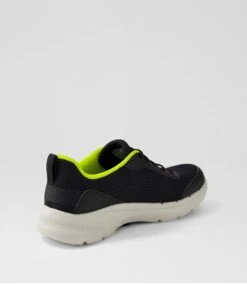 Skechers Gowalk 6 Black Lime Mesh Sneakers -Lynx Shoes Shop SK11462B7JAA 4
