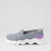 Skechers Go Walk Massage Grey Lavender Fabric Sneakers